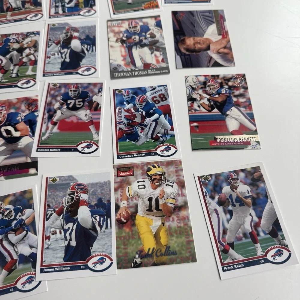 Buffalo Bills Football Card Lot (25) Bruce Smith Thurman Thomas Reich